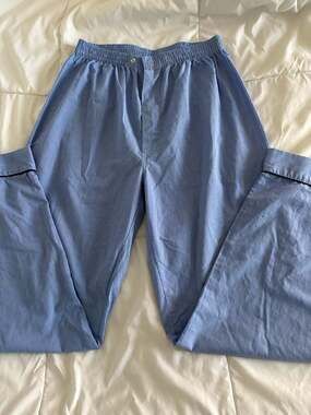 Aerie Off-Duty Poplin Blue Pajama Trouser Pants